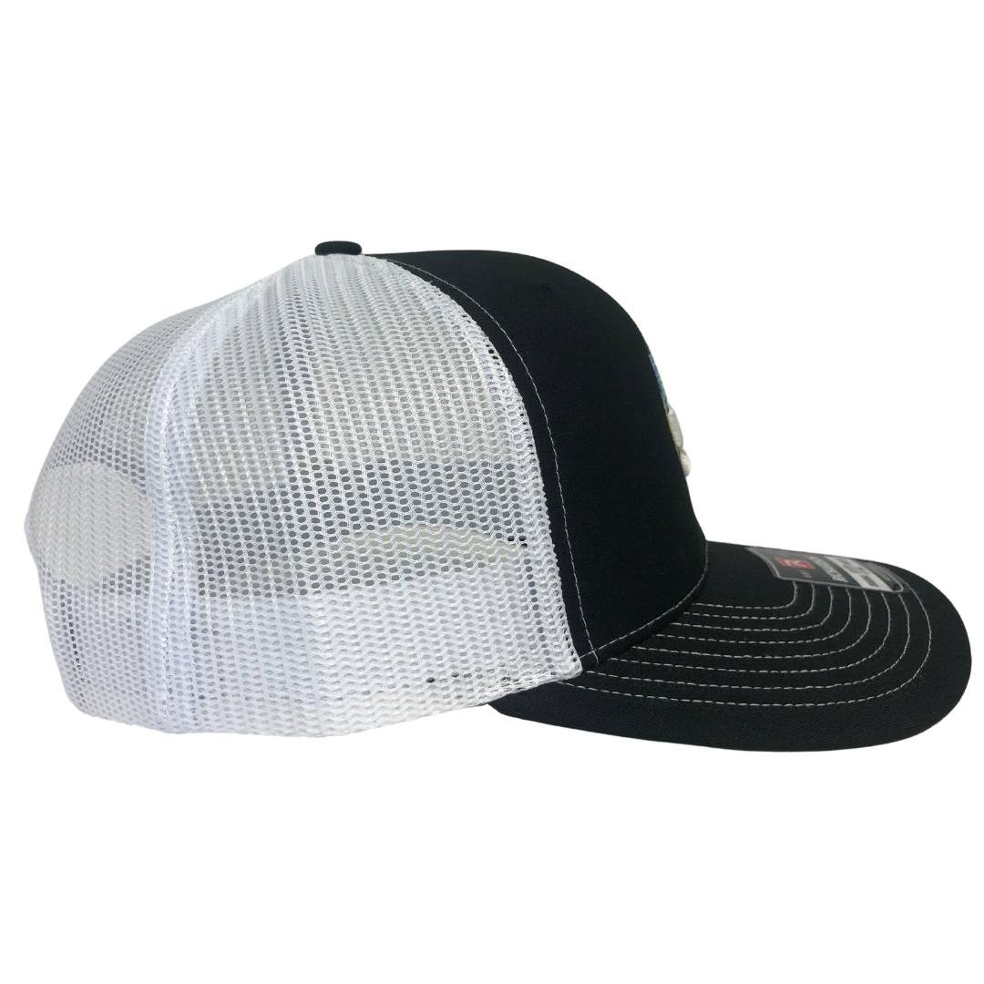 Dallas Skyline Patched Curved Bill Hat Black/White